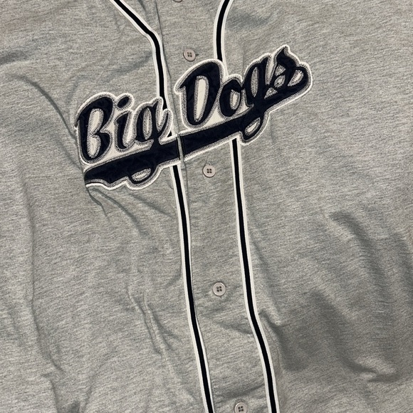 5x BIG DOGS Bigdog Sleeveless Shirt Button Baseball-style Shirt - Picture 7 of 8